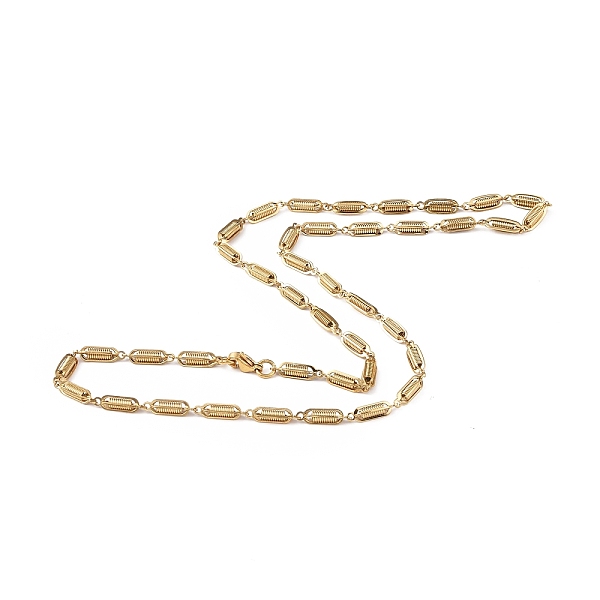 

PandaHall Ion Plating(IP) 201 Stainless Steel Oval Link Chain Necklace for Men Women, Golden, 19.69 inch(50cm) 201 Stainless Steel