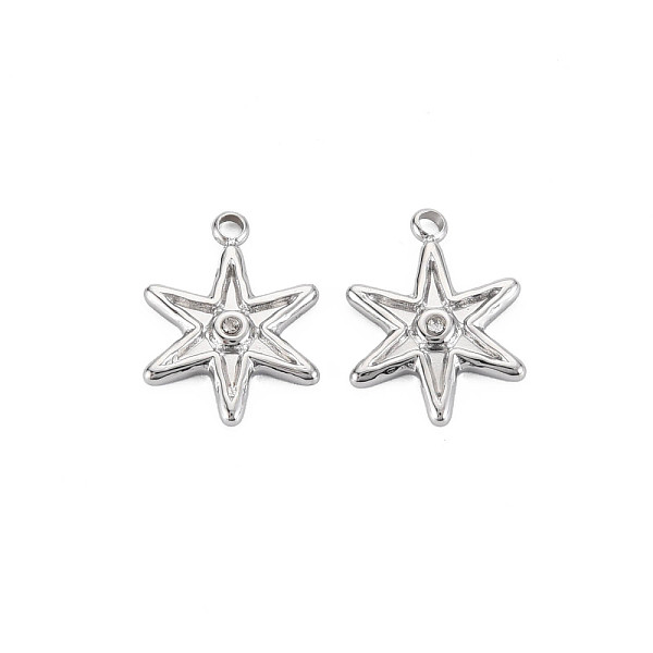

PandaHall 304 Stainless Steel Pendants, with Crystal Rhinestone, Star, Stainless Steel Color, 15x11x2mm, Hole: 1.5mm Stainless...