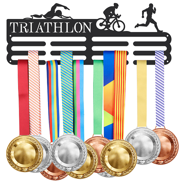 

PandaHall SUPERDANT Triathlon Medal Holder Display Running Biking Cycling Medal Hanger Hanger Rack Frame for Over 60 Medals and Ribbon...