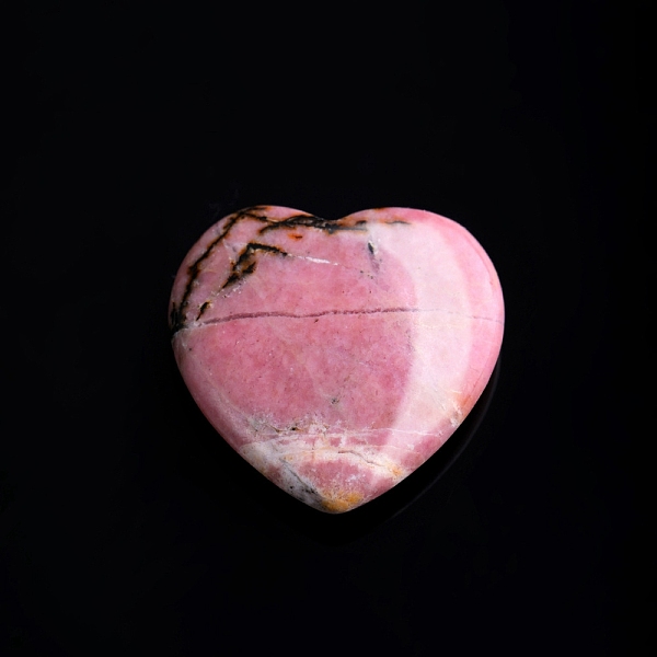 

PandaHall Natural Rhodonite Love Heart Stone, Pocket Palm Stone for Reiki Balancing, Home Display Decorations, 20x20mm Rhodonite Heart