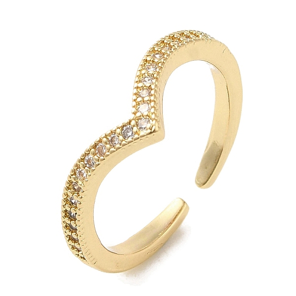 

PandaHall Brass Micro Pave Cubic Zirconia Cuff Rings, Heart Open Ring for Women, Long-Lasting Plated, Golden, Adjustable Brass+Cubic..., Clear