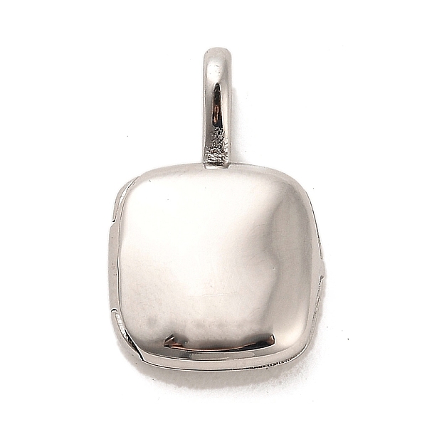 

PandaHall 304 Stainless Steel Locket Pendants, Square, Square, 20.5x13.5x4.5mm, Hole: 3x1.8mm 304 Stainless Steel Square