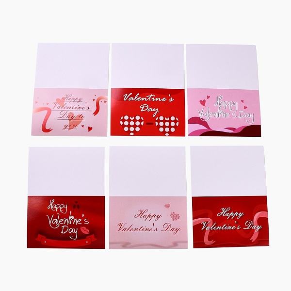 

PandaHall Rectangle Paper Greeting Cards, with Rectangle Envelope and Flat Round Self Adhesive Paper Stickers, Valentine's Day Wedding..., Multicolor