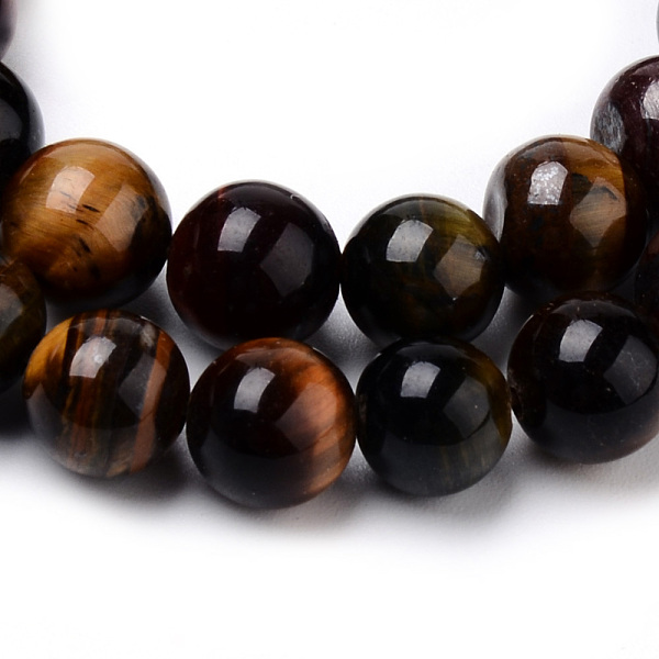 

PandaHall Natural Tiger Eye Beads Strands, Round, 6~6.5mm, Hole: 1mm, about 63pcs/strand, 15.5 inch Tiger Eye Round