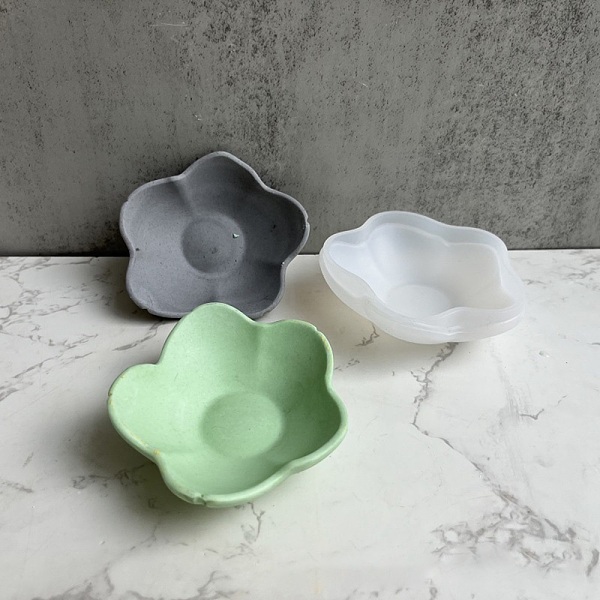 DIY Flower Dish Tray Silicone Molds