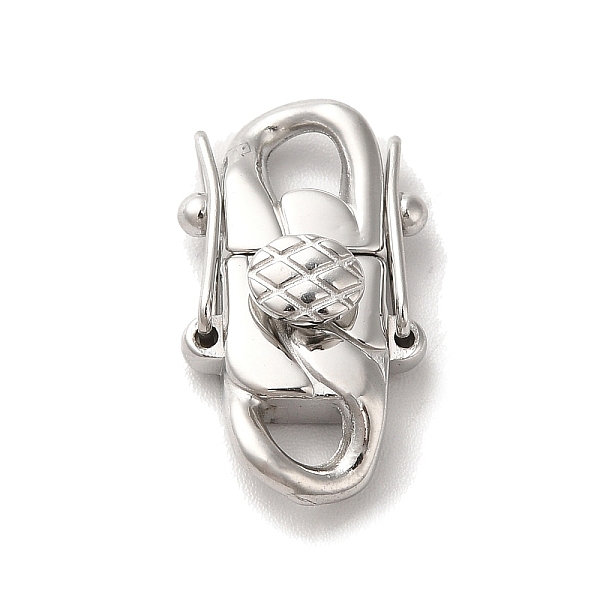 

PandaHall 316 Surgical Stainless Steel Twister Clasps, Stainless Steel Color, 21x12x6mm, Hole: 3x3mm and 3.5x3mm 316 Surgical Stainless...