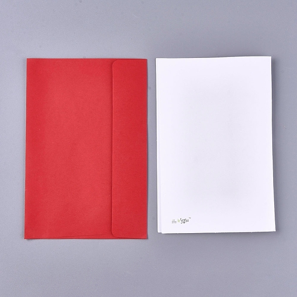 

PandaHall 3D Christmas Pop Up Greeting Cards & Envelopes Set, for Holiday Gift Giving, Xmas Gifts Cards, Red, 11.1x16.6cm Paper Rectangle...