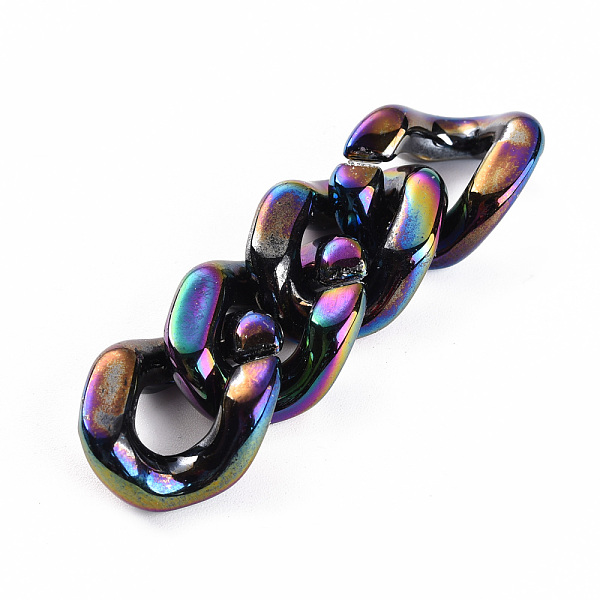 

PandaHall Acrylic Linking Rings, Quick Link Connectors, For Jewelry Chains Making, AB Color Plated, Twist, Multi-color Plated, 37x25.5x5mm...