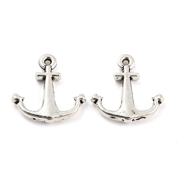 

PandaHall Alloy Charms, Cadmium Free & Lead Free, Anchor, Antique Silver, 14.5x14x2mm, Hole: 0.8mm, about 1111pcs/1000g Alloy Anchor & Helm