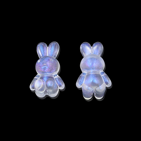 

PandaHall Transparent Acrylic Beads, with Glitter Powder, Rabbit, Clear, 24.5x14.5x11mm, Hole: 2.5mm, about 300pcs/500g Acrylic Rabbit Clear