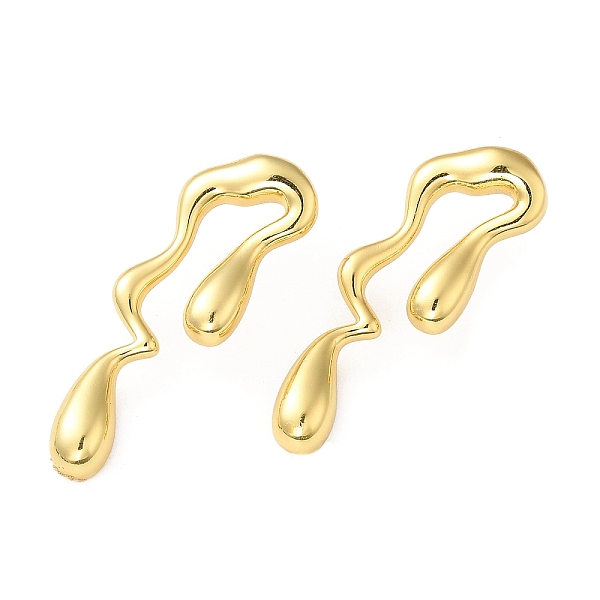 

PandaHall Rack Plating Brass Melting Teardro Dangle Stud Earrings for Women, Lead Free & Cadmium Free, Long-Lasting Plated, Real 18K Gold...