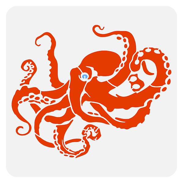 

PandaHall FINGERINSPIRE Octopus Stencil for Painting 11.8x11.8 inch Plastic PET Flower Octopus Pattern Painting Stencil Reusable Sea Animal...
