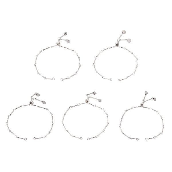 

PandaHall Brass Bar Link Chain Bracelet Making, with 304 Stainless Steel Charms, Star/Cross/Heart, Fit for Connector Charms, Stainless Steel...