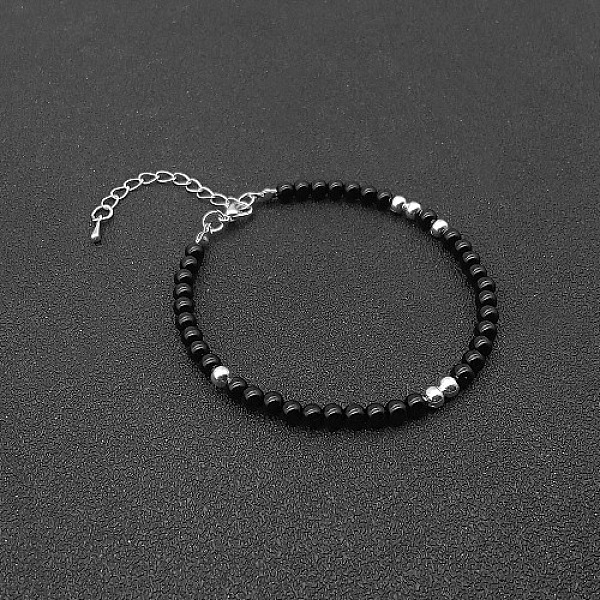 

PandaHall Natural Obsidian Bead Bracelet, 7-1/8 inch(18cm) Obsidian