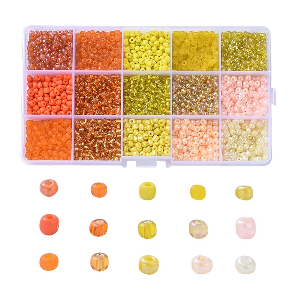 

PandaHall Glass Seed Beads, Silver Lined & Transparent & Trans. Colours Lustered & Trans. Colors Rainbow & Frosted Colors & Opaque Colours..., Multicolor