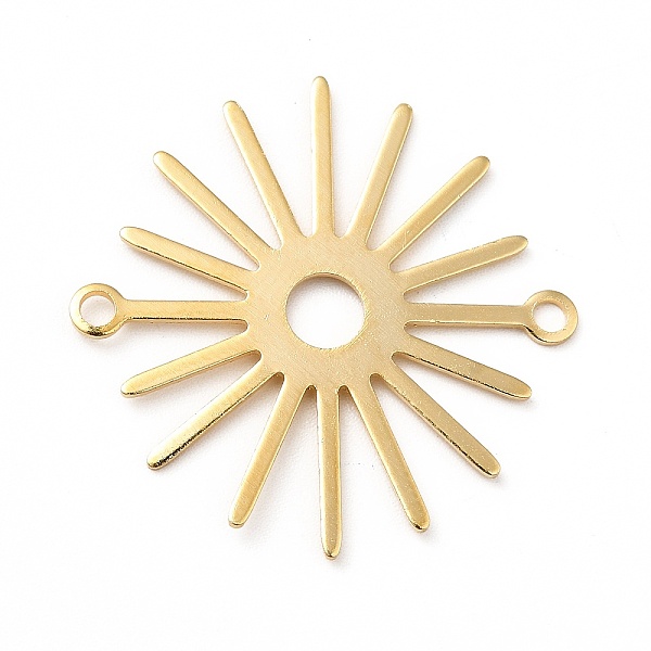 

PandaHall Brass Connector Charms, Sun Links, Long-Lasting Plated, Cadmium Free & Lead Free, Real 24K Gold Plated, 27.5x28x0.6mm, Hole: 1.8mm...
