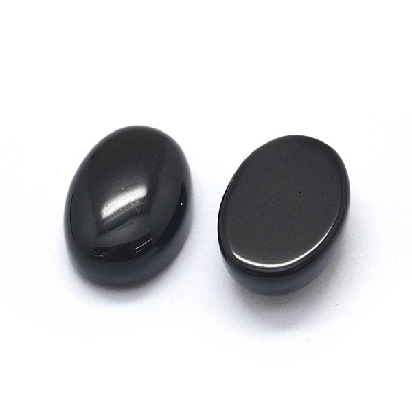 

PandaHall Natural Black Agate Cabochons, Oval, 17x12x5.5~6mm Black Agate Oval