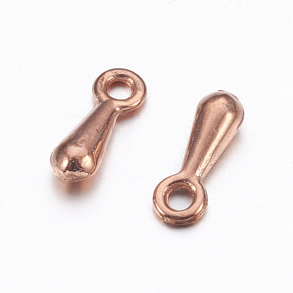

PandaHall Alloy Charms, Chain Extender Drop, Long-Lasting Plated, Teardrop, Rose Gold, 7x2.5x2mm, Hole: 1mm Alloy Teardrop