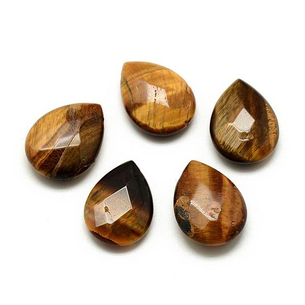 

PandaHall Natural Tiger Eye Pendants, Faceted Teardrop, 18x13x5~6mm, Hole: 1mm Tiger Eye Teardrop