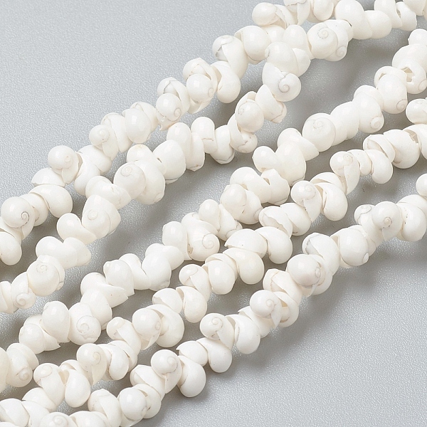 

PandaHall Natural Spiral Shell Beads Strands, Dyed, White, 5~6x4~5x3~3.5mm, Hole: 0.8~1mm, about 381~443pcs/strand, 35.83 inch~36.81 inch...