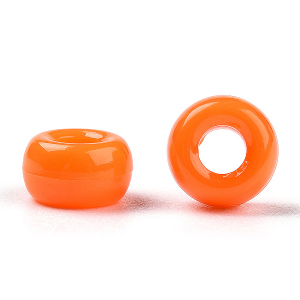 

PandaHall Opaque Acrylic Beads, Rondelle, Dark Orange, 7x4mm, Hole: 3mm, about 4545pcs/500g Acrylic Rondelle