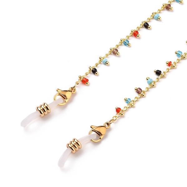 

PandaHall Eyeglasses Chains, Neck Strap for Eyeglasses, with Glass Beads, Brass Paperclip Chains, 304 Stainless Steel Lobster Claw Clasps...