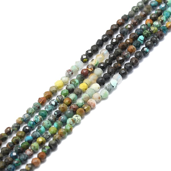 

PandaHall Natural Chrysocolla and Lapis Lazuli Beads Strands, Faceted, Round, 2mm, Hole: 0.6mm, about 154pcs/strand, 15.16''~15.55''...