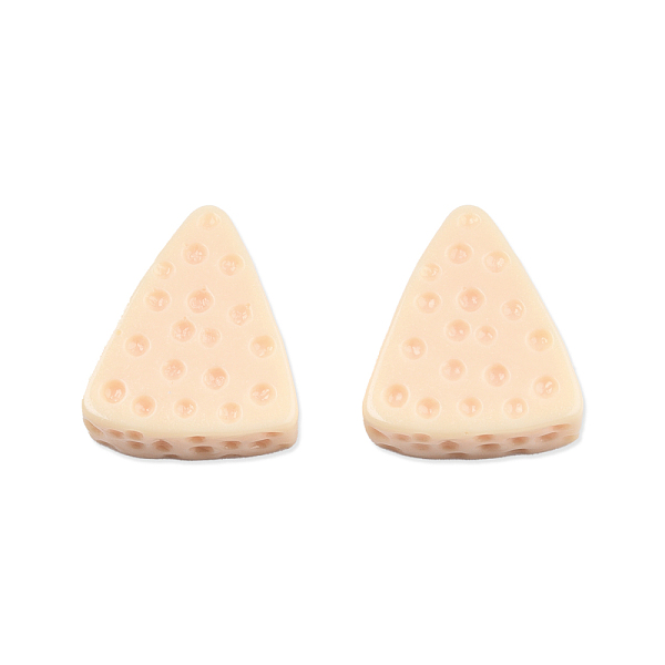 

PandaHall Opaque Resin Cabochons, Cheese, PeachPuff, 16x13.5x5mm Resin Food Brown