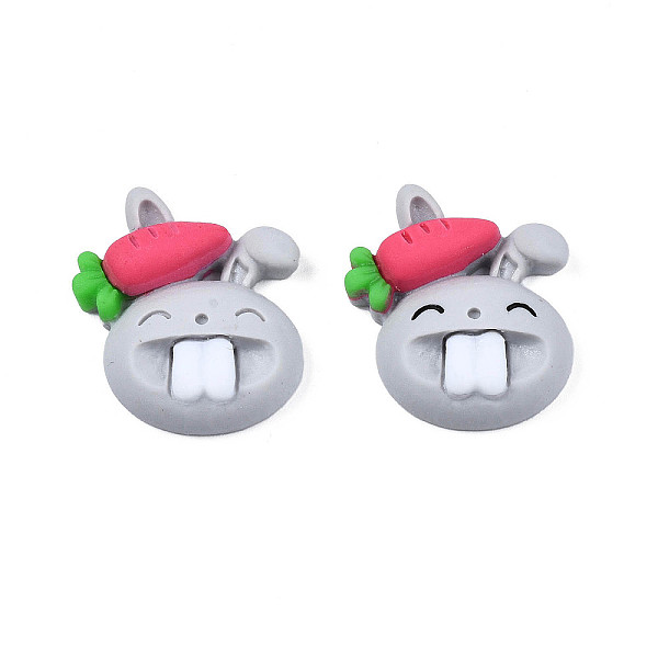 

PandaHall Opaque Resin Cabochons, Rabbit, Light Grey, 20x18x5.5mm Resin Rabbit