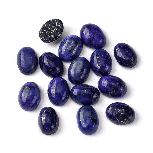 

PandaHall Natural Lapis Lazuli Cabochons, Oval, 8~8.5x6~6.5x2.5~3.5mm Lapis Lazuli Oval