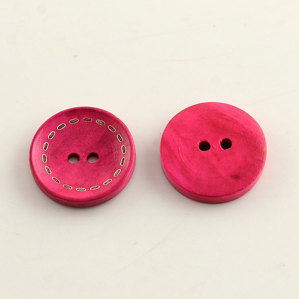 

PandaHall 2-Hole Dyed Wooden Buttons, Large Buttons, Flat Round, Mixed Color, 39~40.5x4.5mm, Hole: 2.5mm, about 152pcs/500g Wood Flat Round..., Multicolor