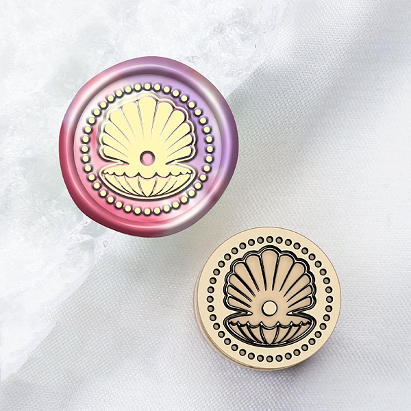 

PandaHall Wax Seal Brass Stamp Head, for Wax Seal Stamp, Shell Shape, 15x15mm, Hole: 7mm Brass Shell Shape