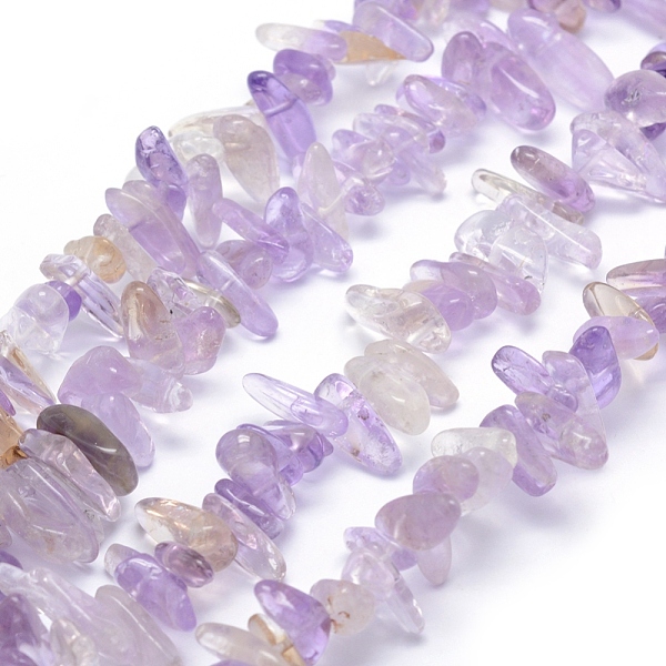 

PandaHall Natural Ametrine Beads Strands, Chip, 12~20x6~8mm, Hole: 1mm, 15.3 inch(39cm) Ametrine Chip