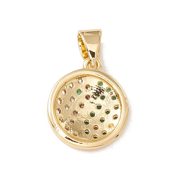 

PandaHall Brass Micro Pave Cubic Zirconia Charms Real 18K Gold Plated, Cadmium Free & Lead Free, Yinyang, Sea Green, 14x12x3mm, Hole: 3x4mm...