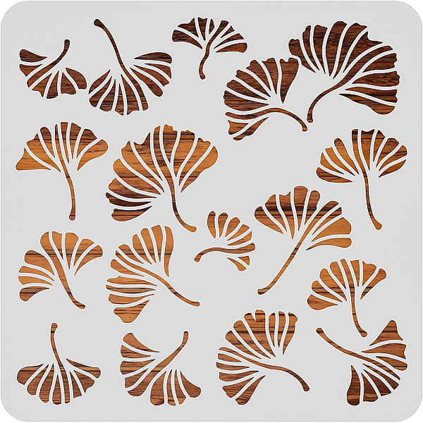 

PandaHall BENECREAT Ginkgo Leaves Drawing Stencils, 30x30cm Autumn Tree Leaf Painting Templates for Scrapbooking, Fabric, Floor Furniture..., White