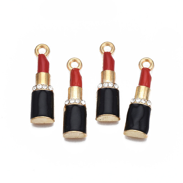 

PandaHall Rack Plating Alloy Enamel Pendants, with Crystal Rhinestone, Cadmium Free & Nickel Free & Lead Free, Lipstick, Black, 26x7x3.9mm...