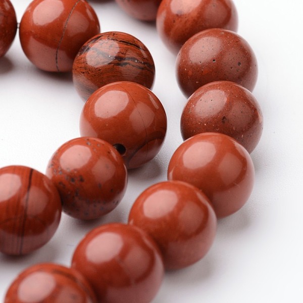 

PandaHall Round Natural Red Jasper Bead Strands, 8mm, hole: 1mm, about 47~48pcs/strand, 15 inch Red Jasper Round