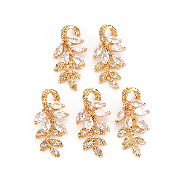 

PandaHall Rack Plating Brass Micro Pave Clear Cubic Zirconia Pendants, with Faceted Glass, Long-Lasting Plated, Cadmium Free & Lead Free...