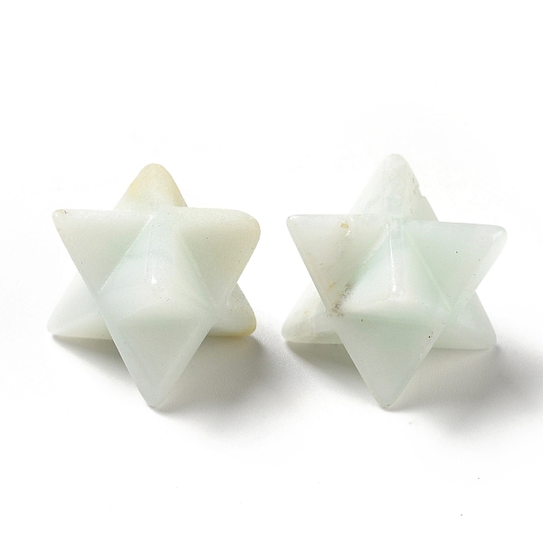 

PandaHall Natural Flower Amazonite Beads, No Hole/Undrilled, Merkaba Star, 14.5~15x14.5~15x14.5~15mm Flower Amazonite Star