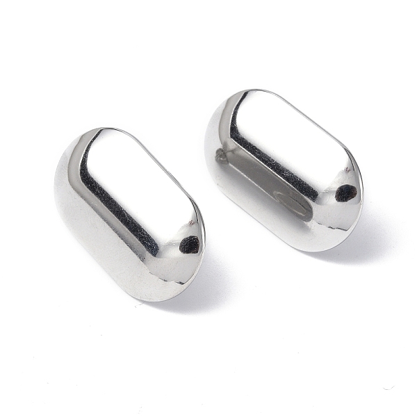 

PandaHall 304 Stainless Steel Stud Earring Findings, with Vertical Loops and Ear Nuts, Oval, Stainless Steel Color, 23.5x14.5mm, Hole: 4mm...