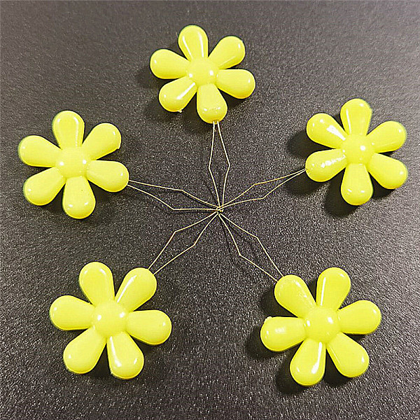 

PandaHall Steel Sewing Needle Devices, Threader, Thread Guide Tool, with Plastic Flower, Yellow, 45mm Steel Flower Yellow
