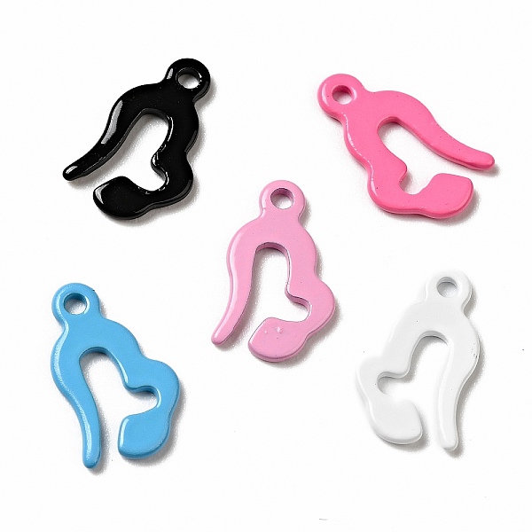 

PandaHall Spray Painted 201 Stainless Steel Charms, Mixed Color, 13x8x1mm, Hole: 1.2mm 201 Stainless Steel Others Multicolor