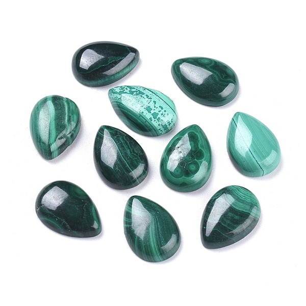 

PandaHall Natural Malachite Cabochons, Teardrop, 14~15x10x4mm Malachite Teardrop