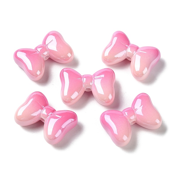 

PandaHall Gradient Color Opaque Acrylic Beads, Bowknot, Hot Pink, 28x20.5x10mm, Hole: 2.5mm Acrylic Bowknot