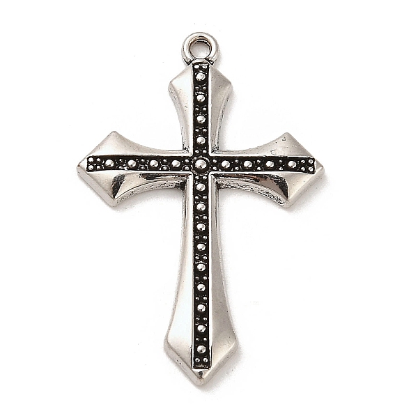 

PandaHall Tibetan Style Alloy Pendants, Cross, Antique Silver, 35x23x2.5mm, Hole: 1.6mm Alloy Cross