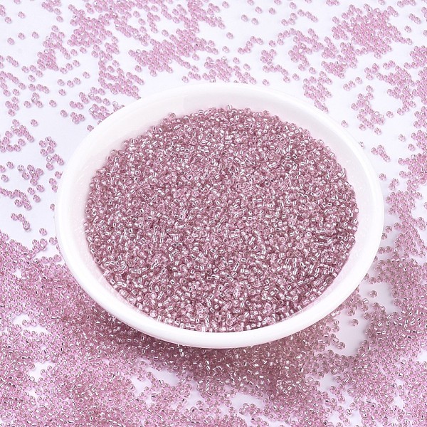 

PandaHall MIYUKI Round Rocailles Beads, Japanese Seed Beads, (RR1349) Silverlined Pale Pink, 11/0, 2x1.3mm, Hole: 0.8mm, about...