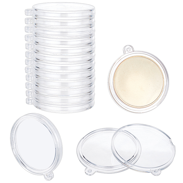 

PandaHall 20Pcs Transparent Acrylic Big Pendants, for Coin Collection Holder, Flat Round, Clear, 52.5x47x6.5mm, Hole: 2mm Acrylic Flat Round...
