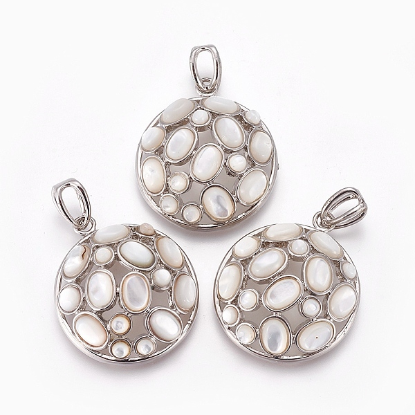 Natural White Shell Mother of Pearl Shell Pendants