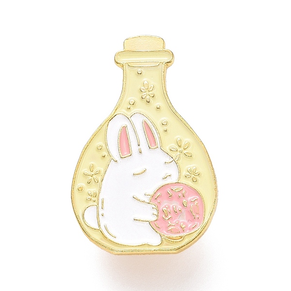 

PandaHall Rabbit Sleeping Enamel Pin, Bottle Shape Alloy Enamel Brooch for Backpack Clothes, Golden, Champagne Yellow, 30x19.5x9.5mm, Pin...
