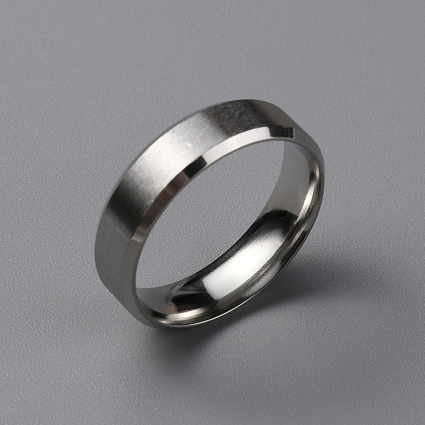 

PandaHall Matte Style 304 Stainless Steel Wide Band Finger Rings for Women Men, Plain Band Rings, Stainless Steel Color, 6mm, Inner Diameter...